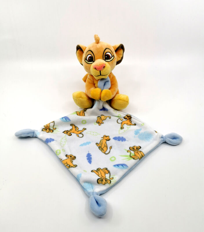  - simba lion - peluche avec jaune bleu blanc 25 cm 